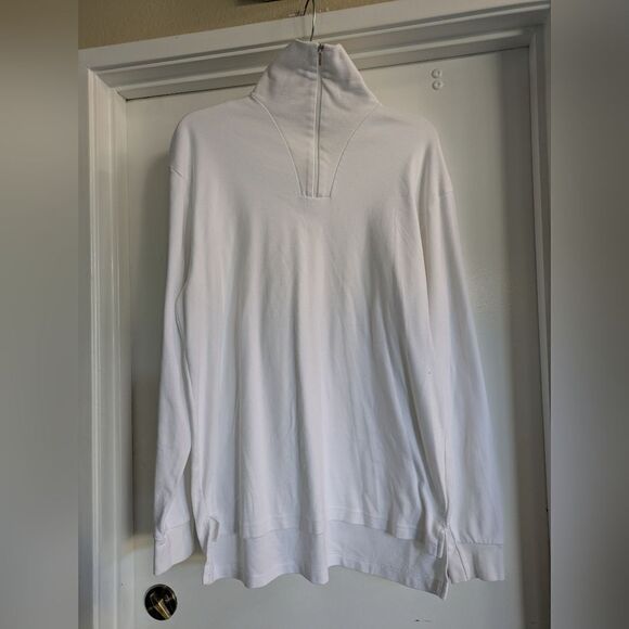 Obermeyer 1/4 zip White long sleeve shirt - Picture 1 of 5